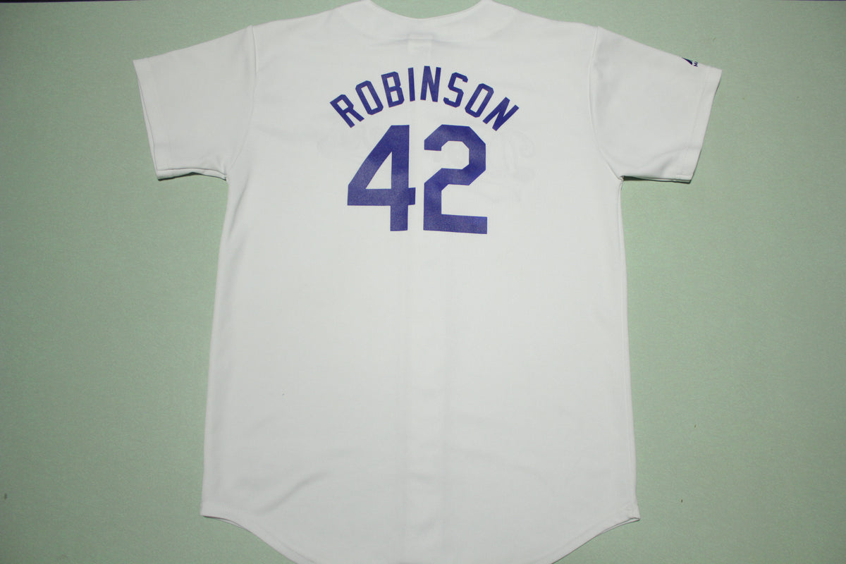 Jackie Robinson Vintage #42 Dodgers Majestic Throwback Jersey – thefuzzyfelt