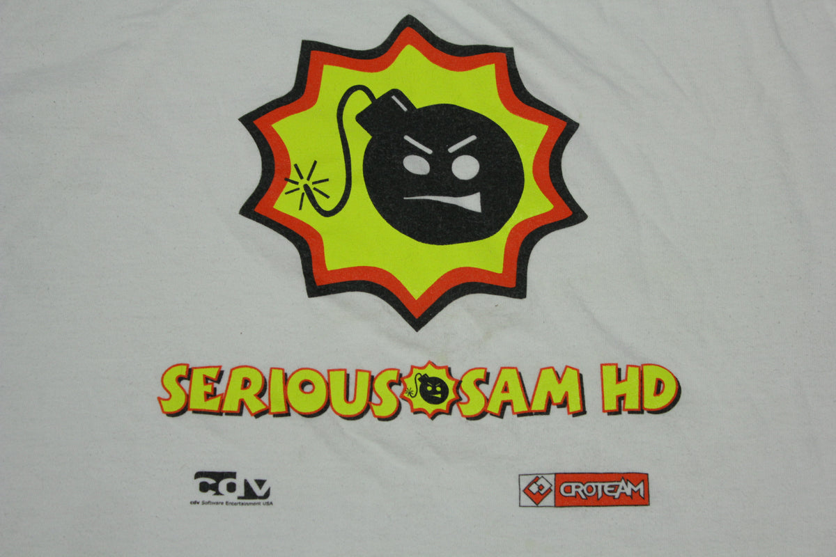 Serious Sam HD Vintage 2001 CDV Croteam Videogame Software Promo T-Shirt