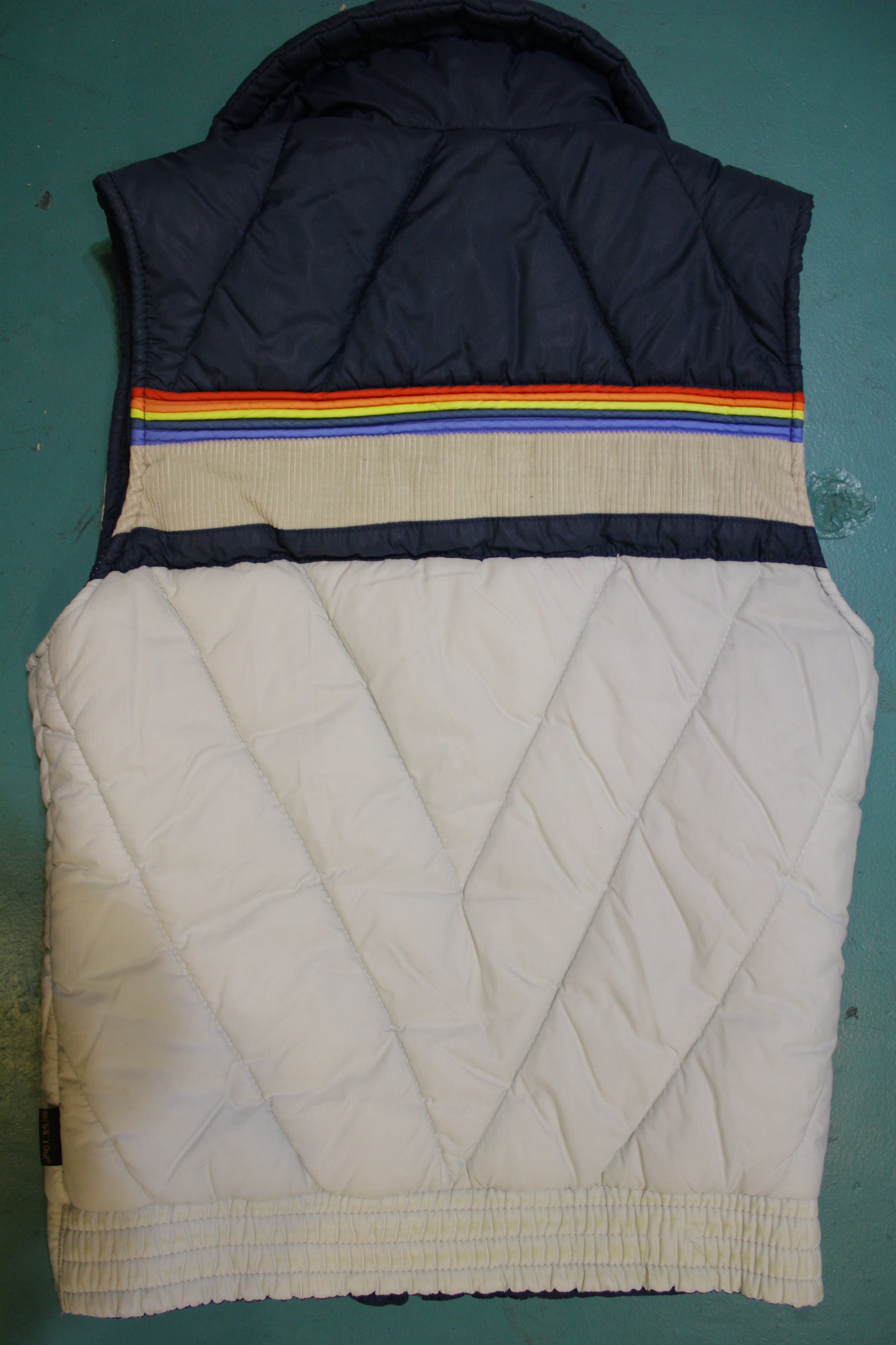 Pacific Trail 80's Vintage Rainbow Puffer Vest Corduroy – thefuzzyfelt