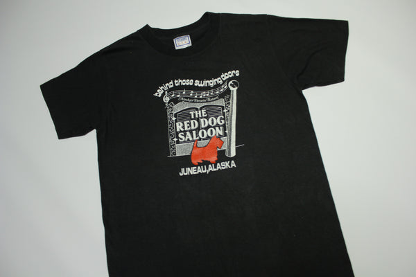 Red Dog Saloon Vintage 80s Juneau Alaska Swinging Doors USA Single Stitch T-Shirt