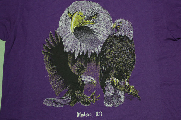 Medora North Dakota Bald Eagle 1994 Vintage USA Purple FOTL T-Shirt