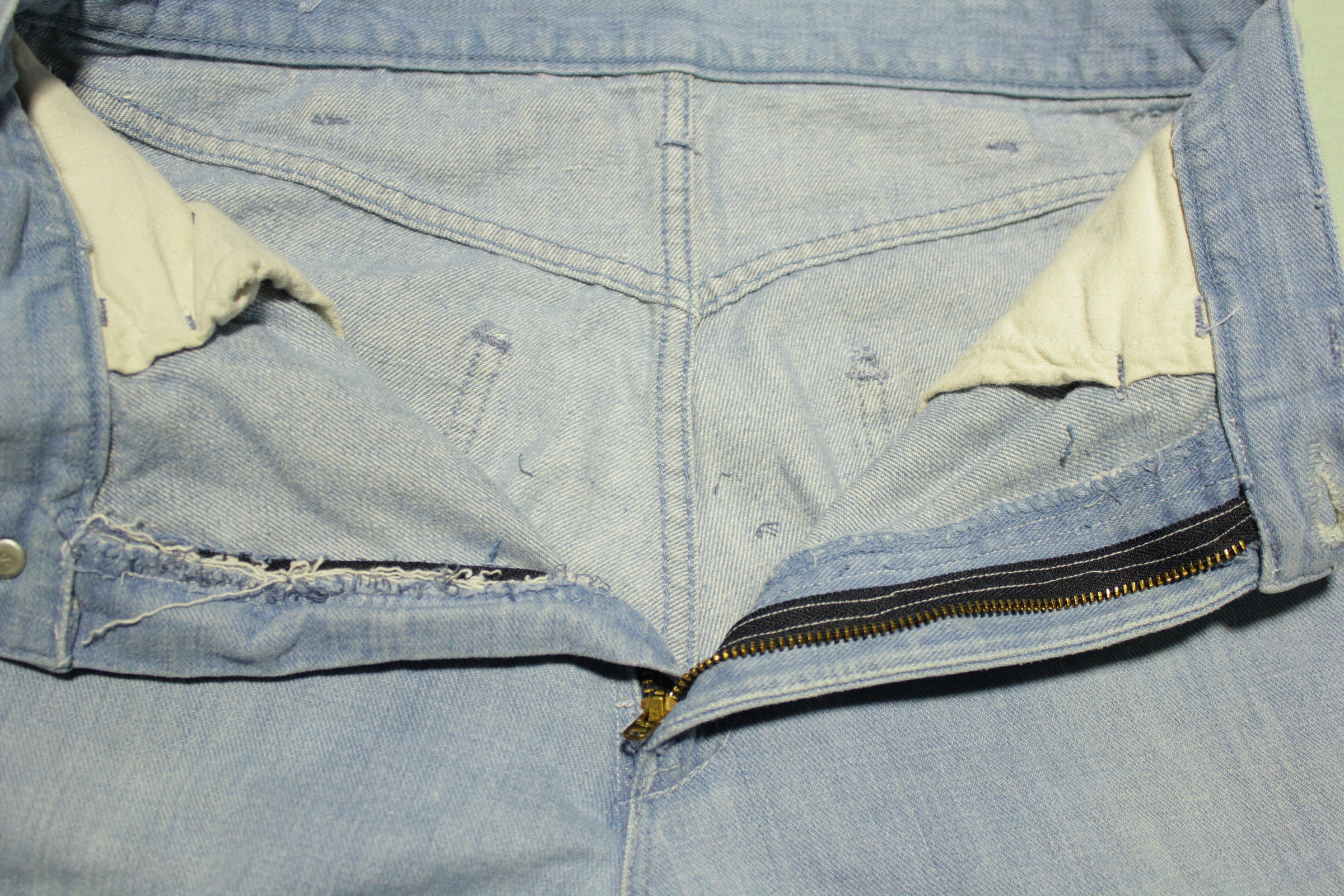 hungersnød Redaktør Daggry Levis Big E Talon 42 Zipper Vintage 60's Light Wash Denim Blue Jeans –  thefuzzyfelt