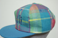 Maxfli Vintage 90's Plaid Golfing Trucker Snapback Adjustable Hat