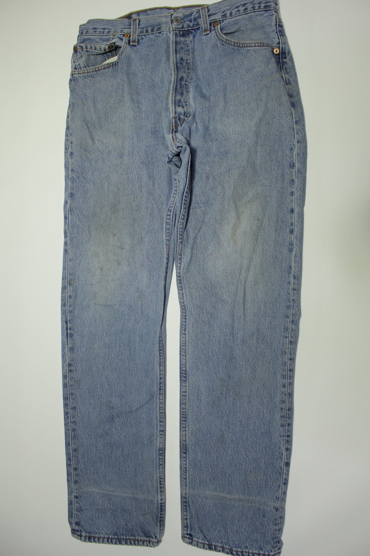 Levis 501 Button Fly Vintage 90's Denim Grunge Punk Blue Jeans