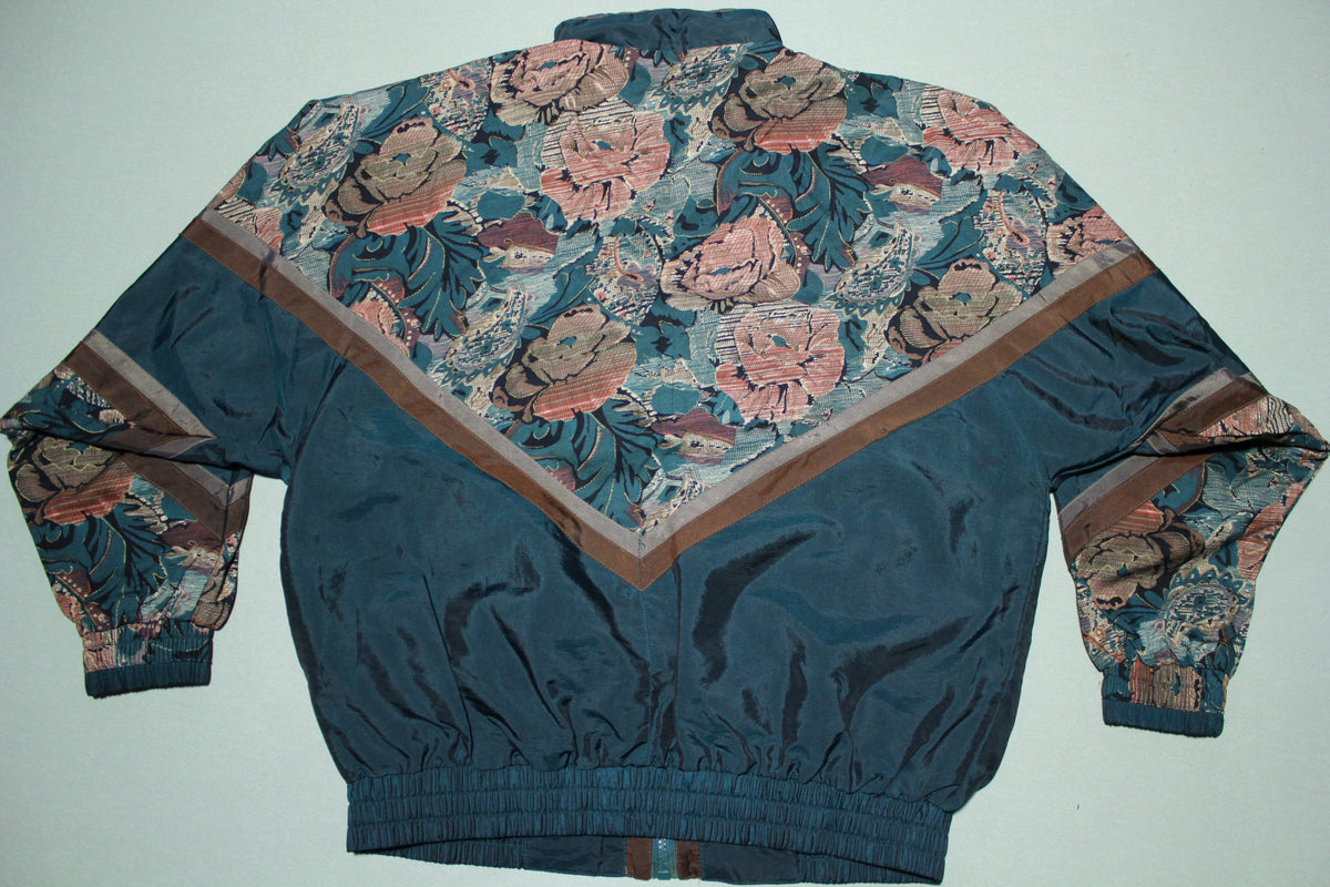 Active Stuff Vintage 90's Grandma Mom Floral Windbreaker Jacket