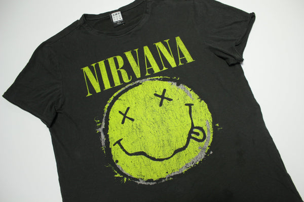 Nirvana Smiley Face Amplified Make Some Noise Band T-Shirt