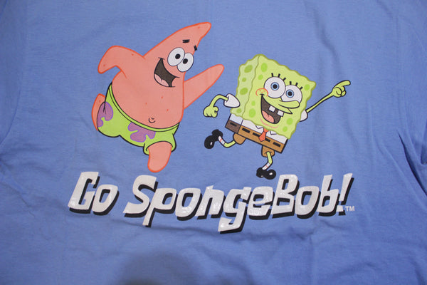 Blue Go SpongeBob Squarepants Patrick 2001 Vintage Official T-shirt NWOT Crispy Mint.