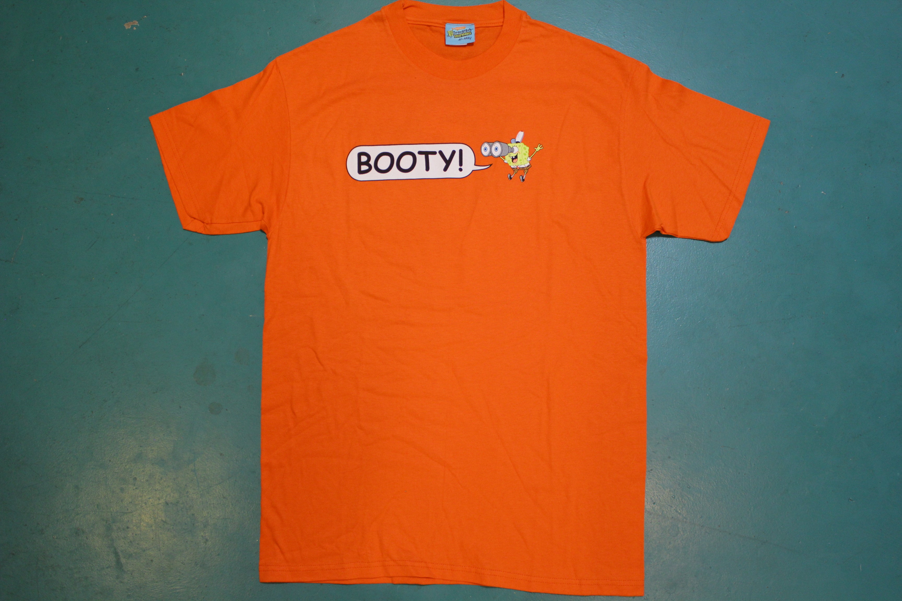 Orange SpongeBob Squarepants Booty Made in USA Vintage 2001 T