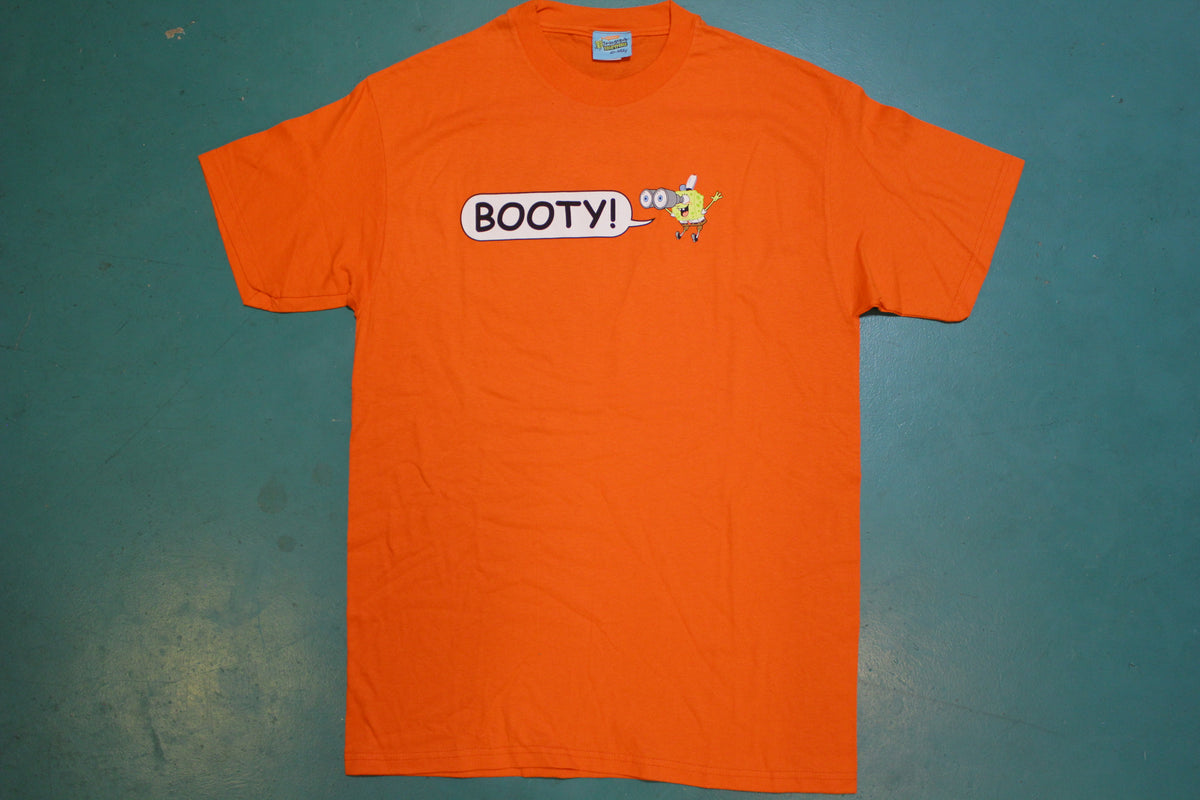 Orange SpongeBob Squarepants Booty Made in USA Vintage 2001 T-shirt Official Crispy Mint