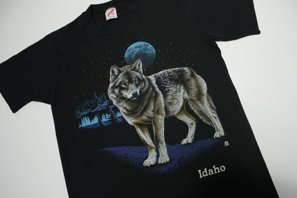 Idaho Wolf LSJ Sportswear Vintage 80's 1987 Full Moon Jerzees T-Shirt