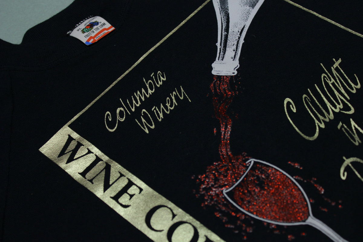 Columbia Winery Wine Country Vintage Deadstock 90's FOTL USA Crewneck Sweatshirt