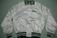 Empiregas Vintage NWT Deadstock 80's White Satin Bomber Coach Jacket