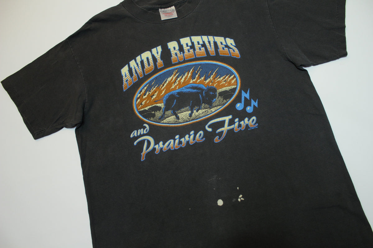 Andy Reeves And Prairie Fire 1993 Vintage 90's Tour Concert Single Stitch Oneita T-Shirt