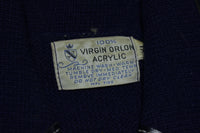 Virgin Orlon Acrylic Talon Quarter Zip Pullover 70's Suede Sweater