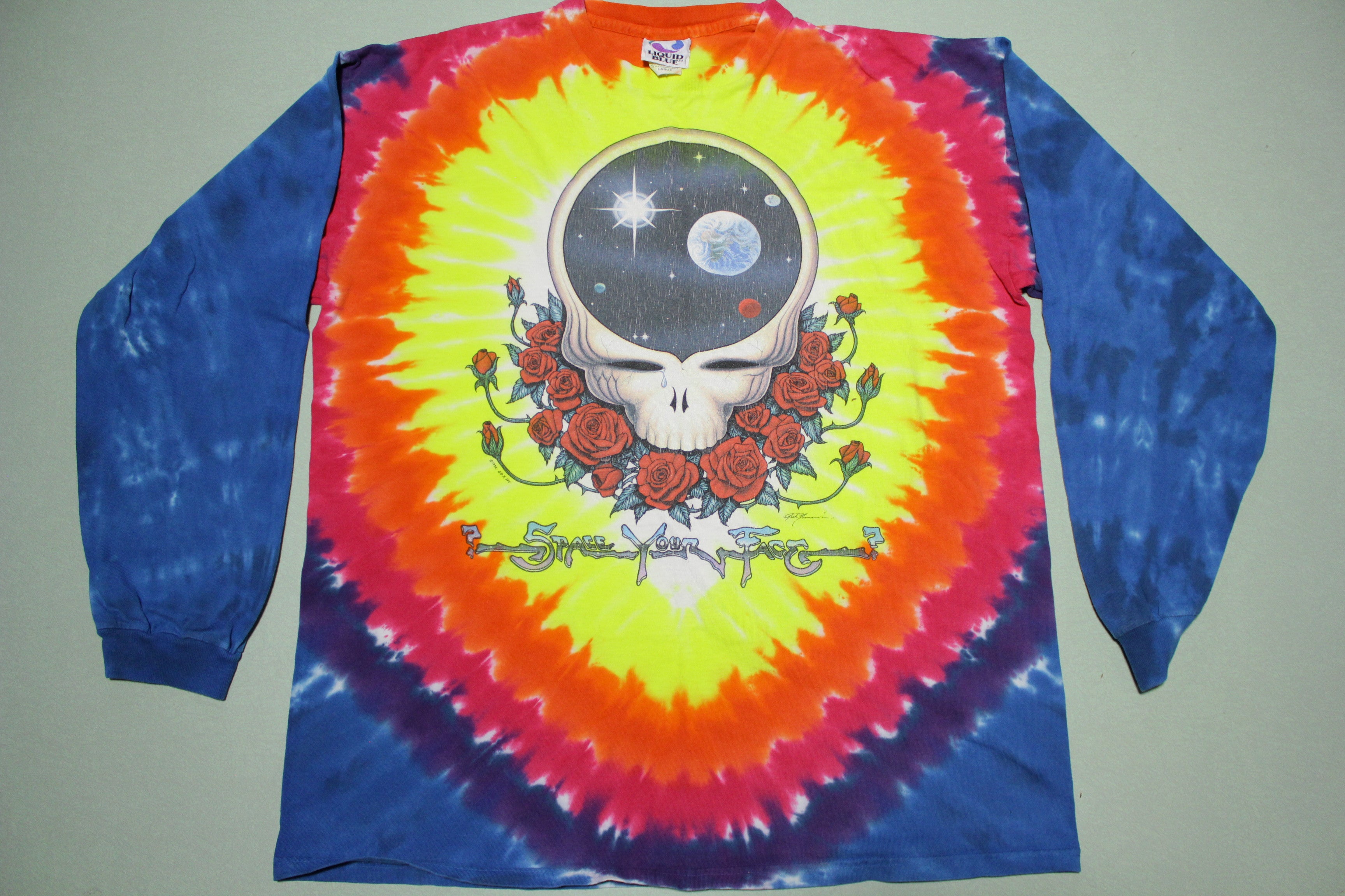 Grateful Dead Space Your Face 1992 Vintage 90s Tie Dye Long Sleeve