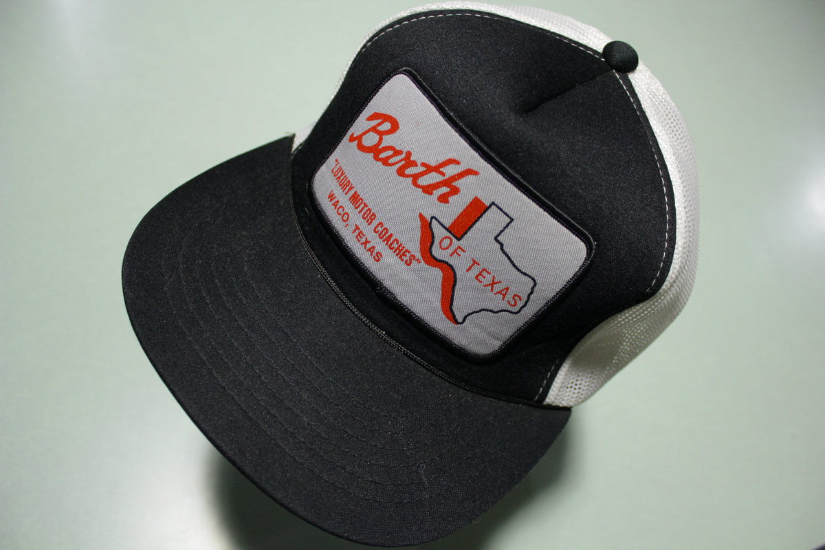 Barth Luxury Motor Coaches Waco Texas Vintage 80's Adjustable Back Snapback Hat