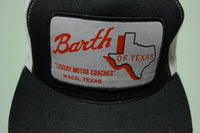 Barth Luxury Motor Coaches Waco Texas Vintage 80's Adjustable Back Snapback Hat