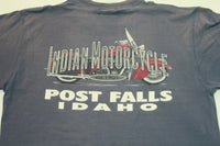 Indian Motorcycles Post Falls Idaho Vintage 90's Biker Est. 1901 T-Shirt
