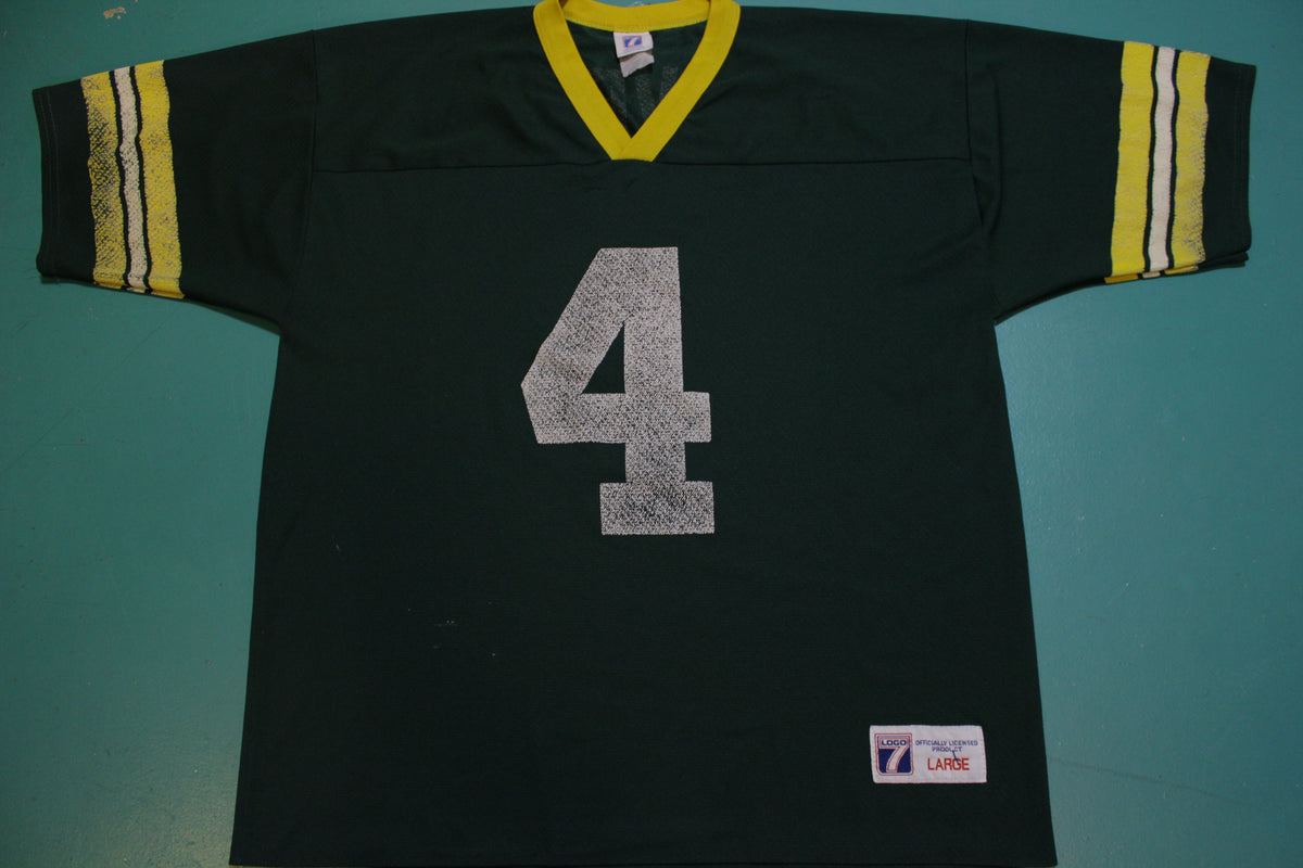 Green Bay Packers Brett Favre Logo 7 Football Jersey Vintage 90s