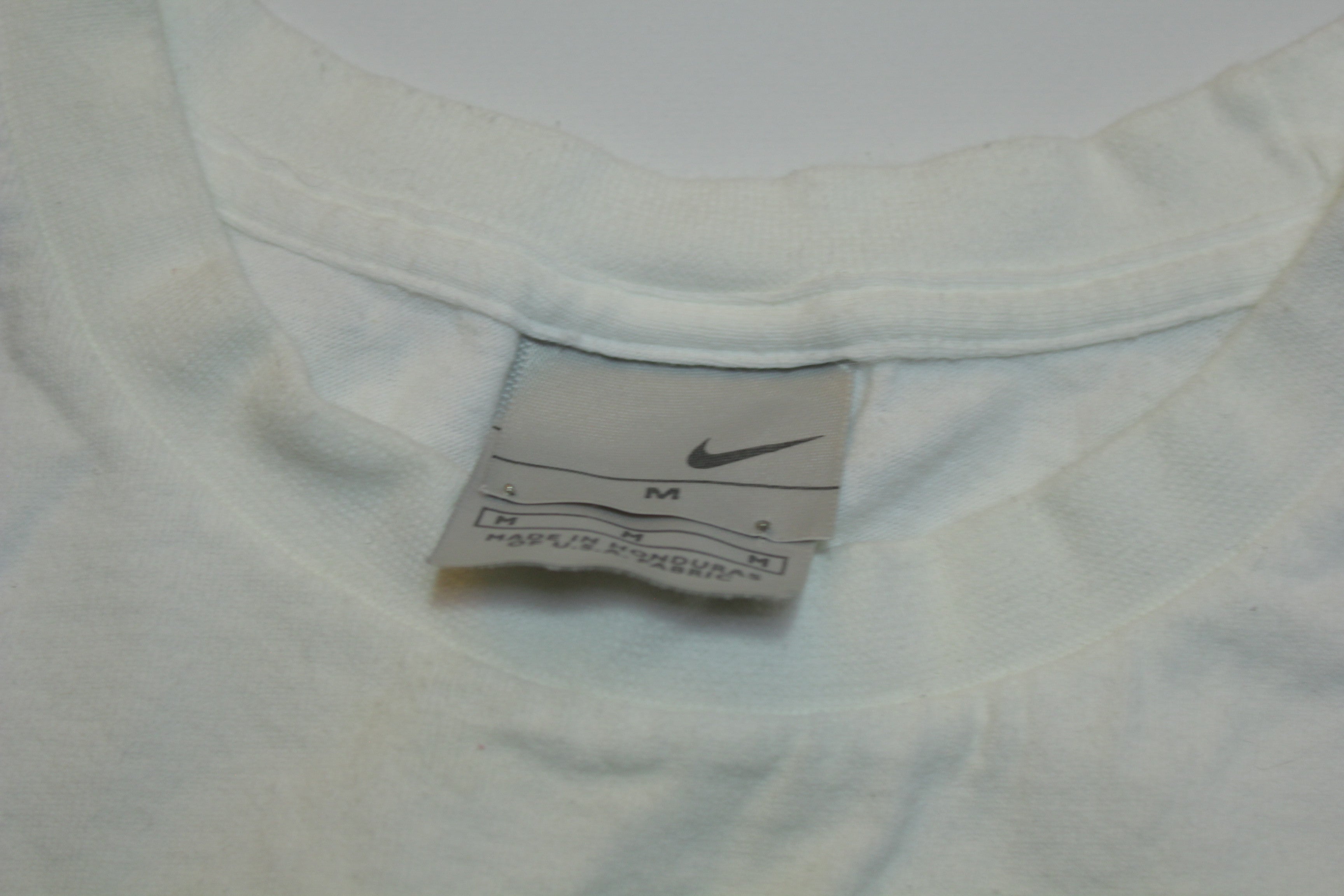 Nike Puff Raised Logo Swoosh Spellout Vintage Y2K Silver Tag Long 