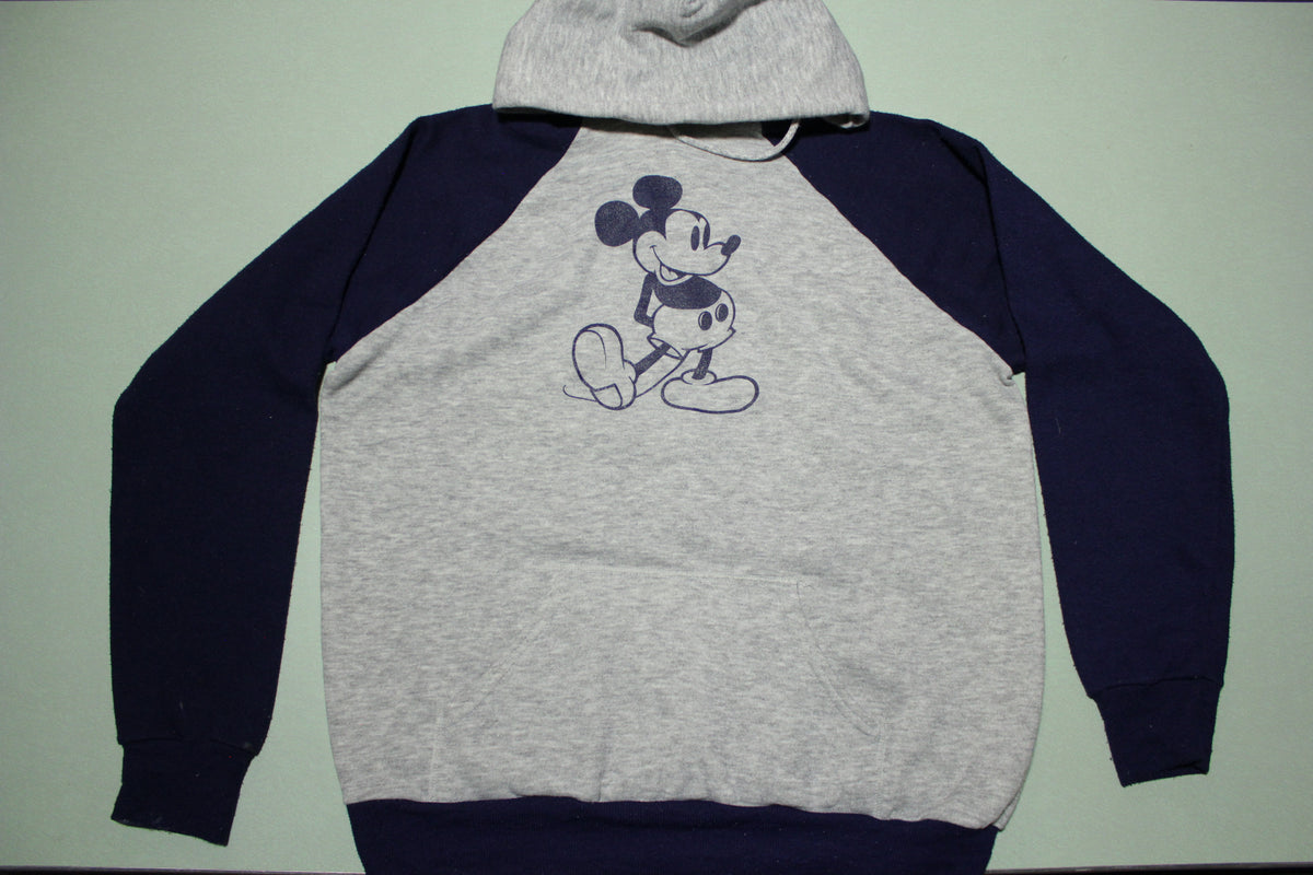 Mickey Mouse Vintage 80's Raglan Disney Casuals Hoodie Sweatshirt