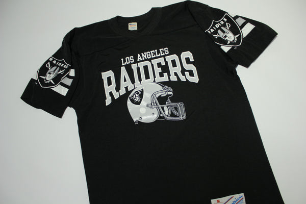 Los Angeles Raiders Vintage 80's Champion Made in USA Helmet Jersey T-Shirt
