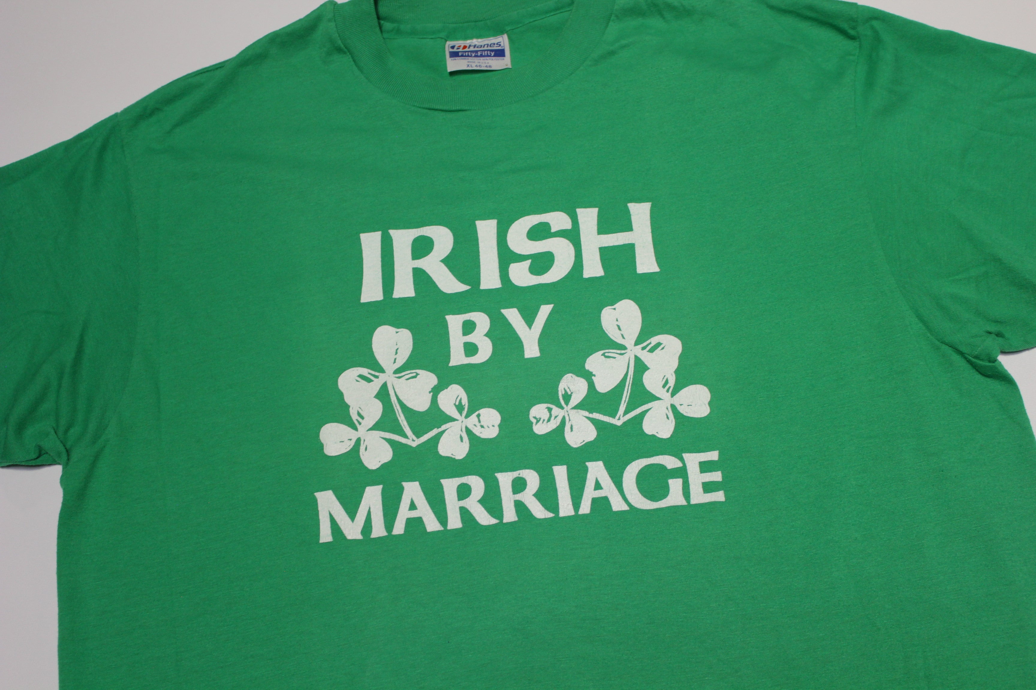 Irish By Marriage Vintage 80's Hanes Fifty-Fifty Single Stitch T