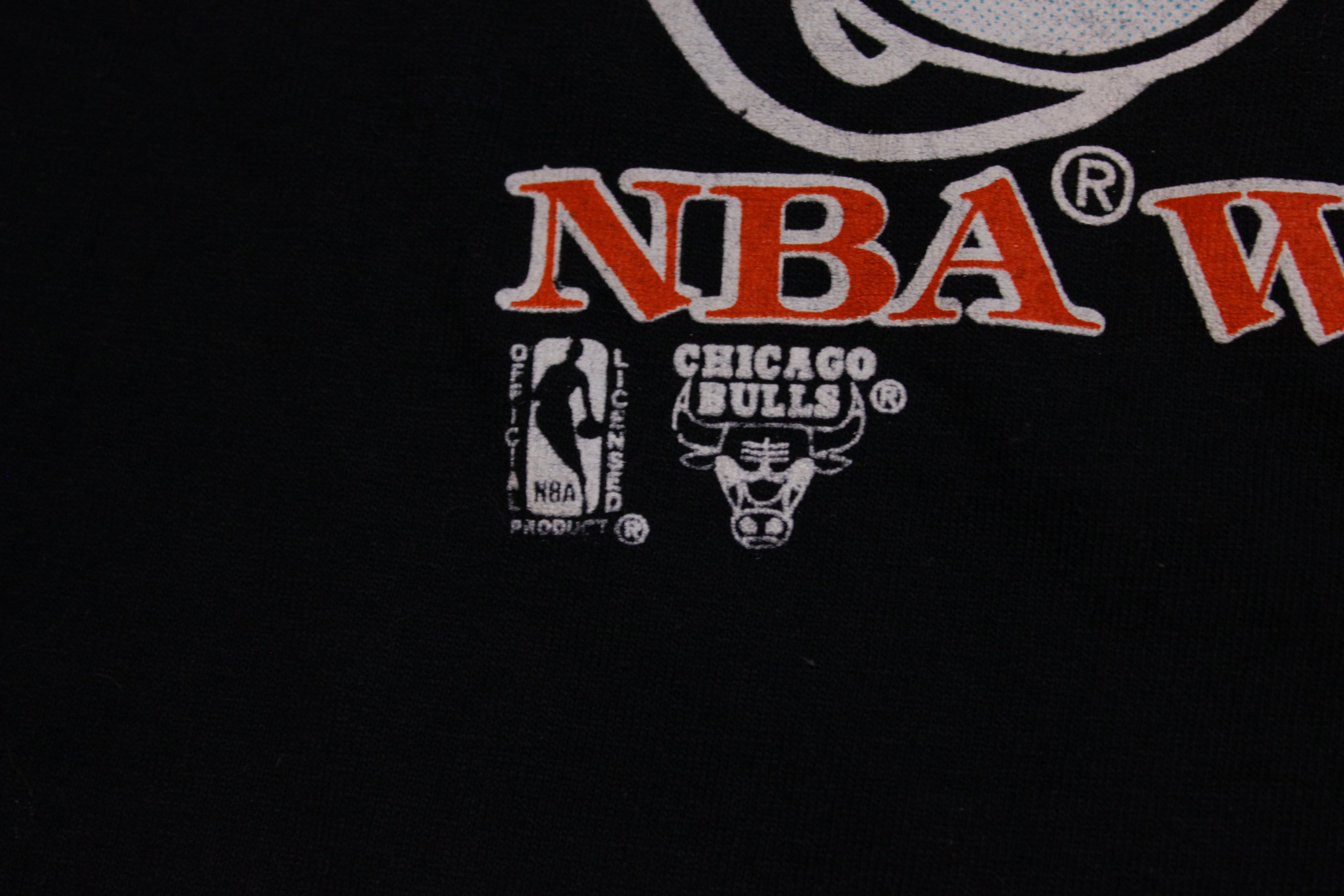 Chicago Bulls 3-Peat NBA World Champs 90's Vintage Graphic Trench