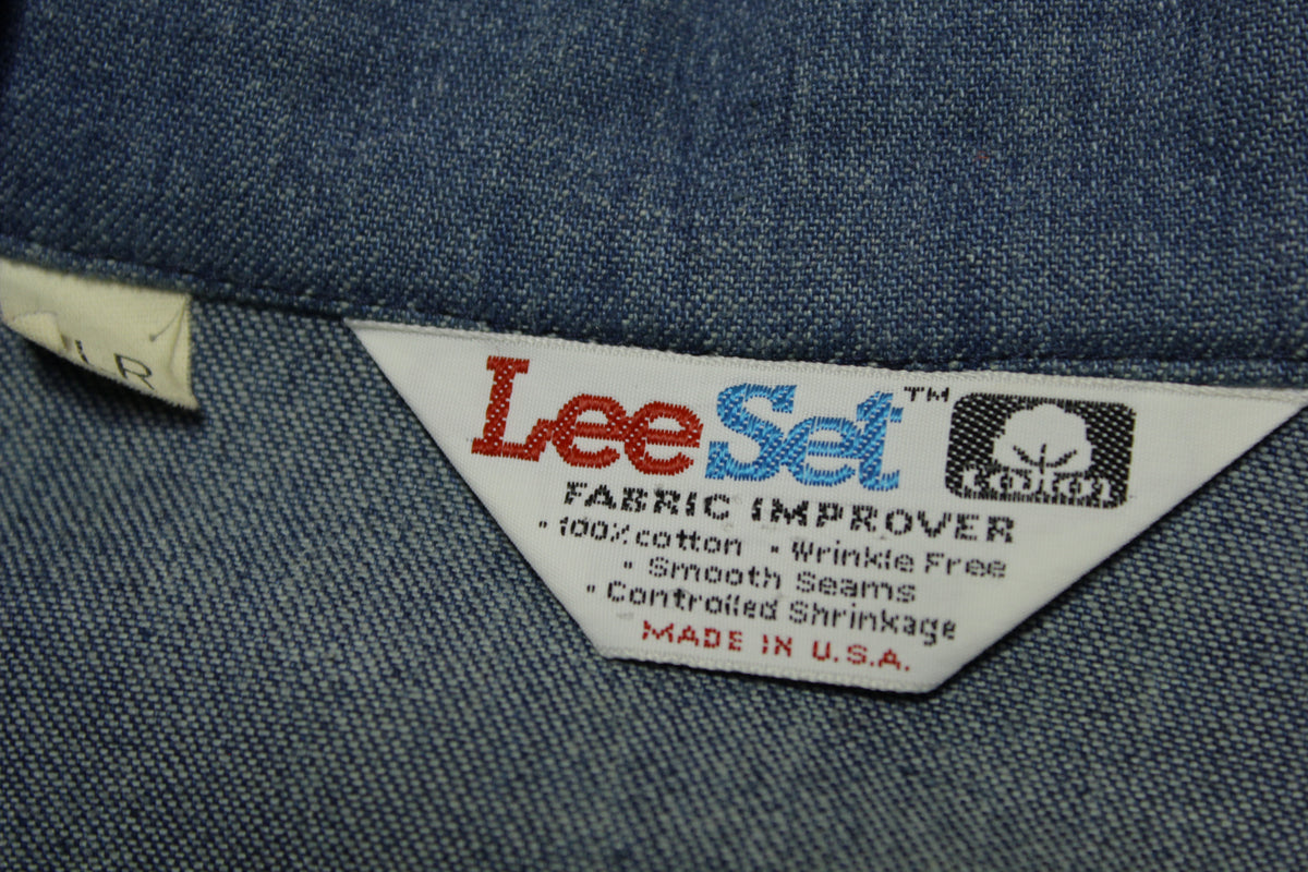 Lee Set Vintage 70's Made in USA Disco Denim Chore Jean Jacket