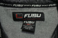 Fubu Sports The Collection Vintage 90's Y2K Black Embroidered Denim Jeans Jacket