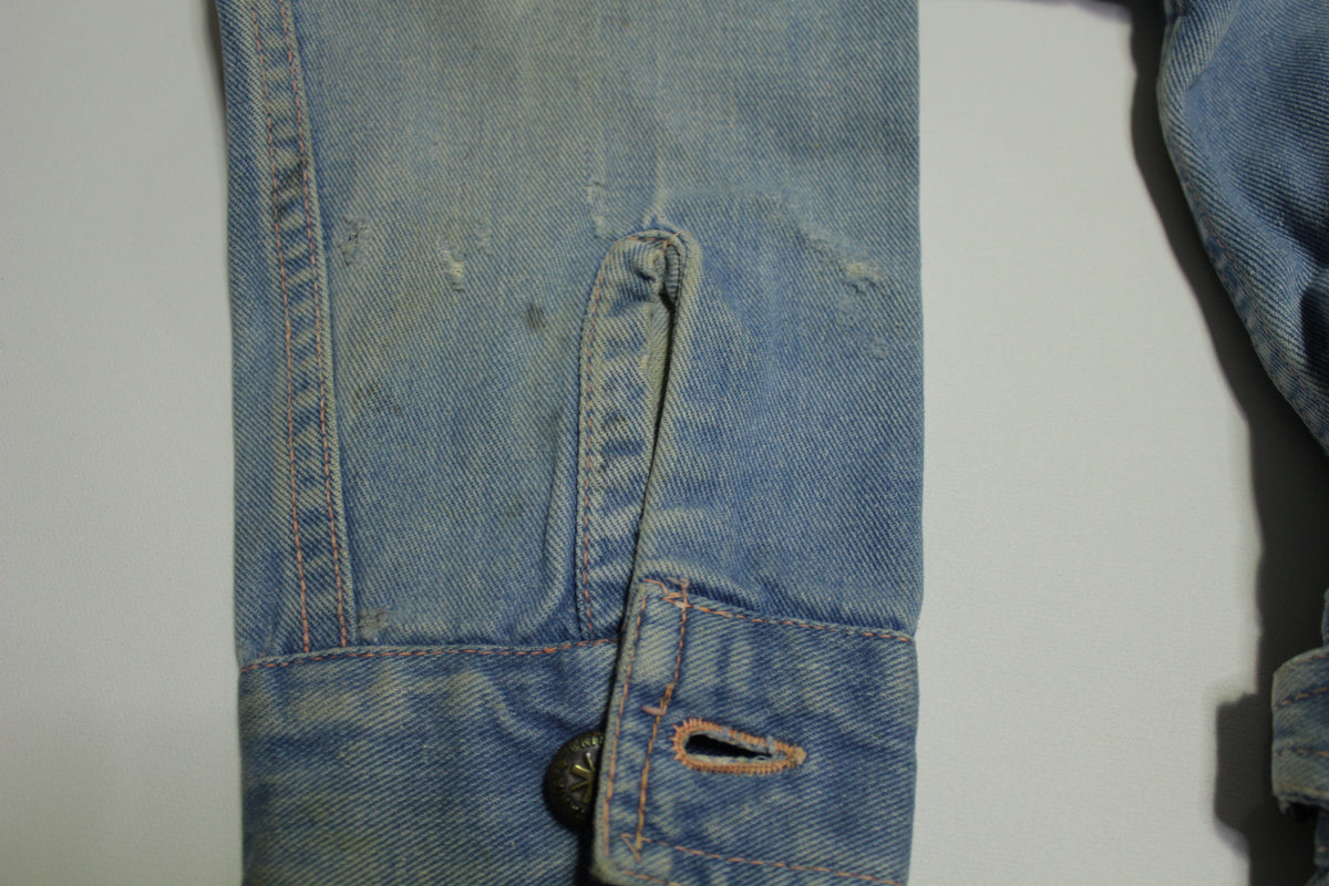 Brittania Sportswear Vintage 70's Disco Buckle Back Chore Denim Jeans Jacket