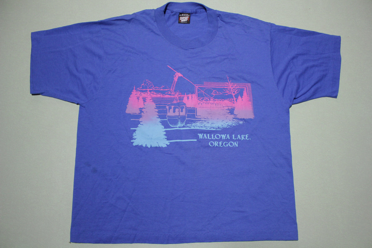 Wallowa Lake Oregon Vintage 90s Screen Stars Single Stitch Tourist T-Shirt