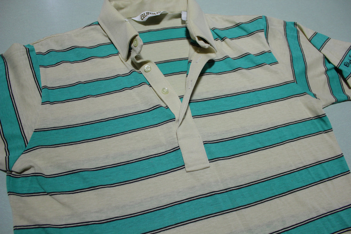 Aureus Vintage Striped Polo Tennis 80's Golf Shirt