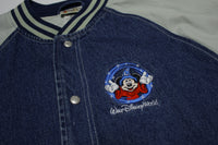 Walt Disney World Florida Vintage 90's Quilt Lined Denim Mickey Mouse Jean Jacket