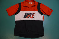 Nike 80's Gray Tag Vintage Quarter Zip Bicycle Jersey Small Bike Shirt