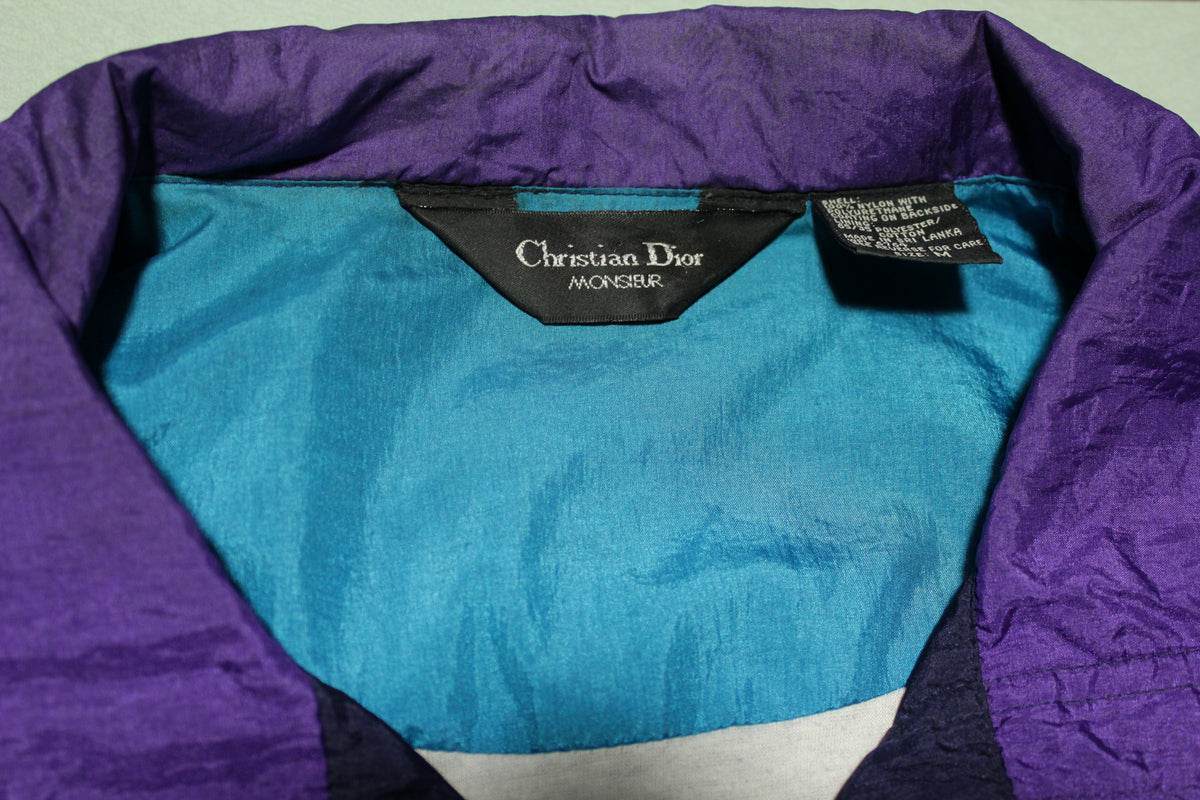 Christian Dior Vintage 90's Color Block Designer Windbreaker Jacket