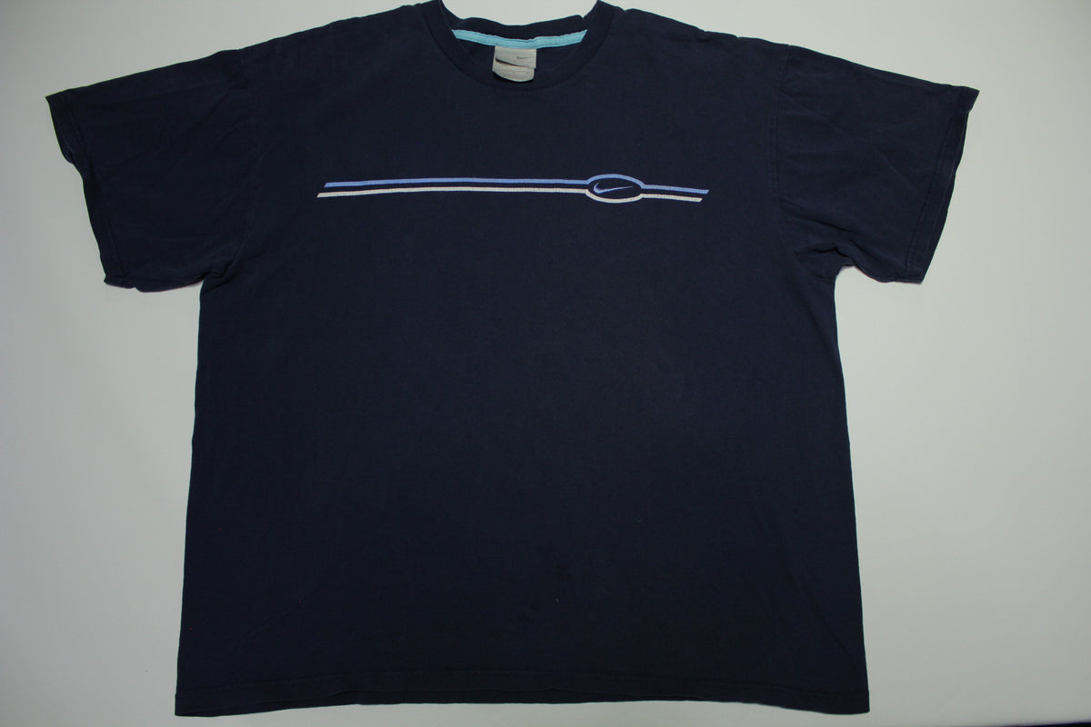 Nike Vintage Y2K Embroidered Swoosh Racing Stripes Essential T-Shirt