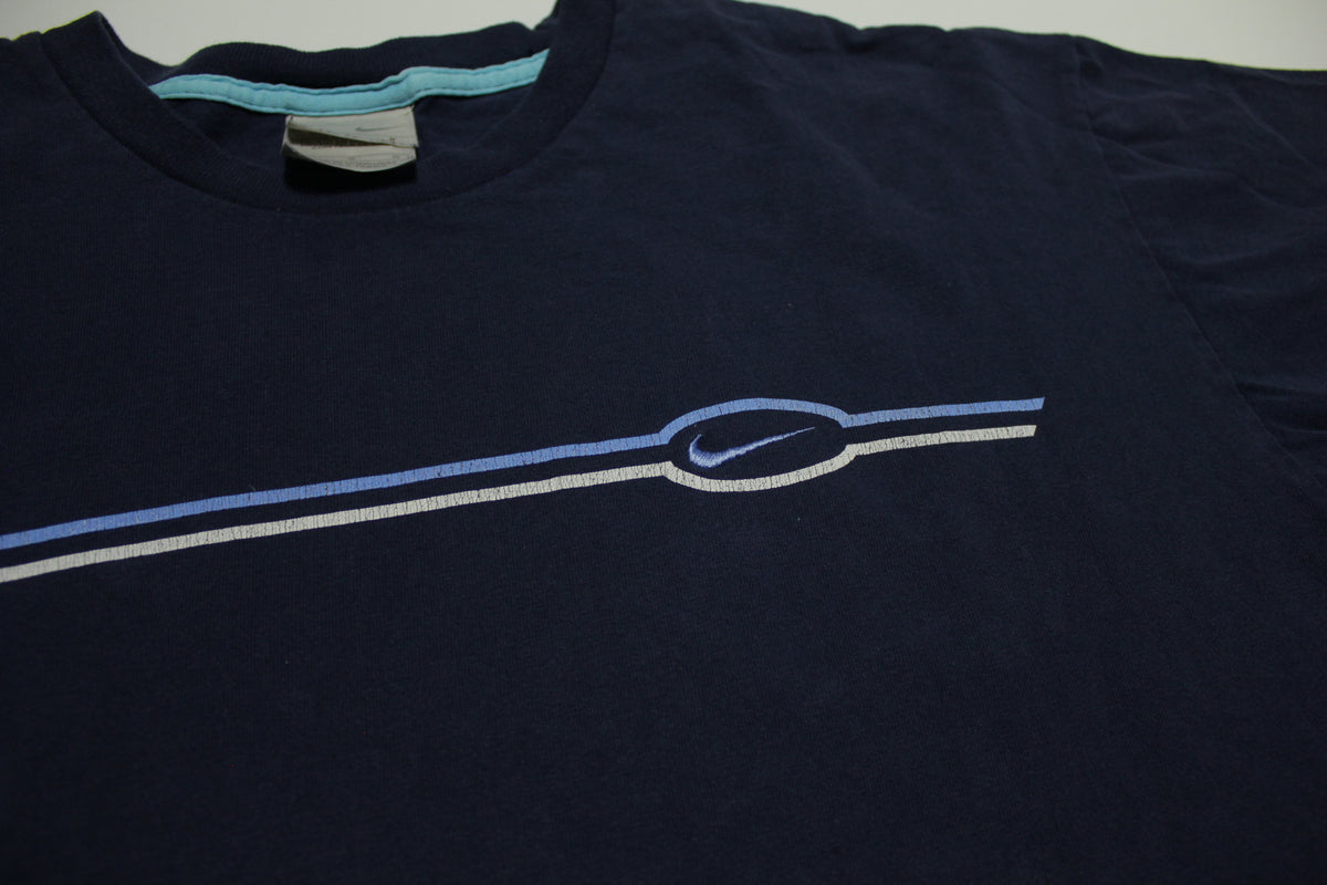 Nike Vintage Y2K Embroidered Swoosh Racing Stripes Essential T-Shirt