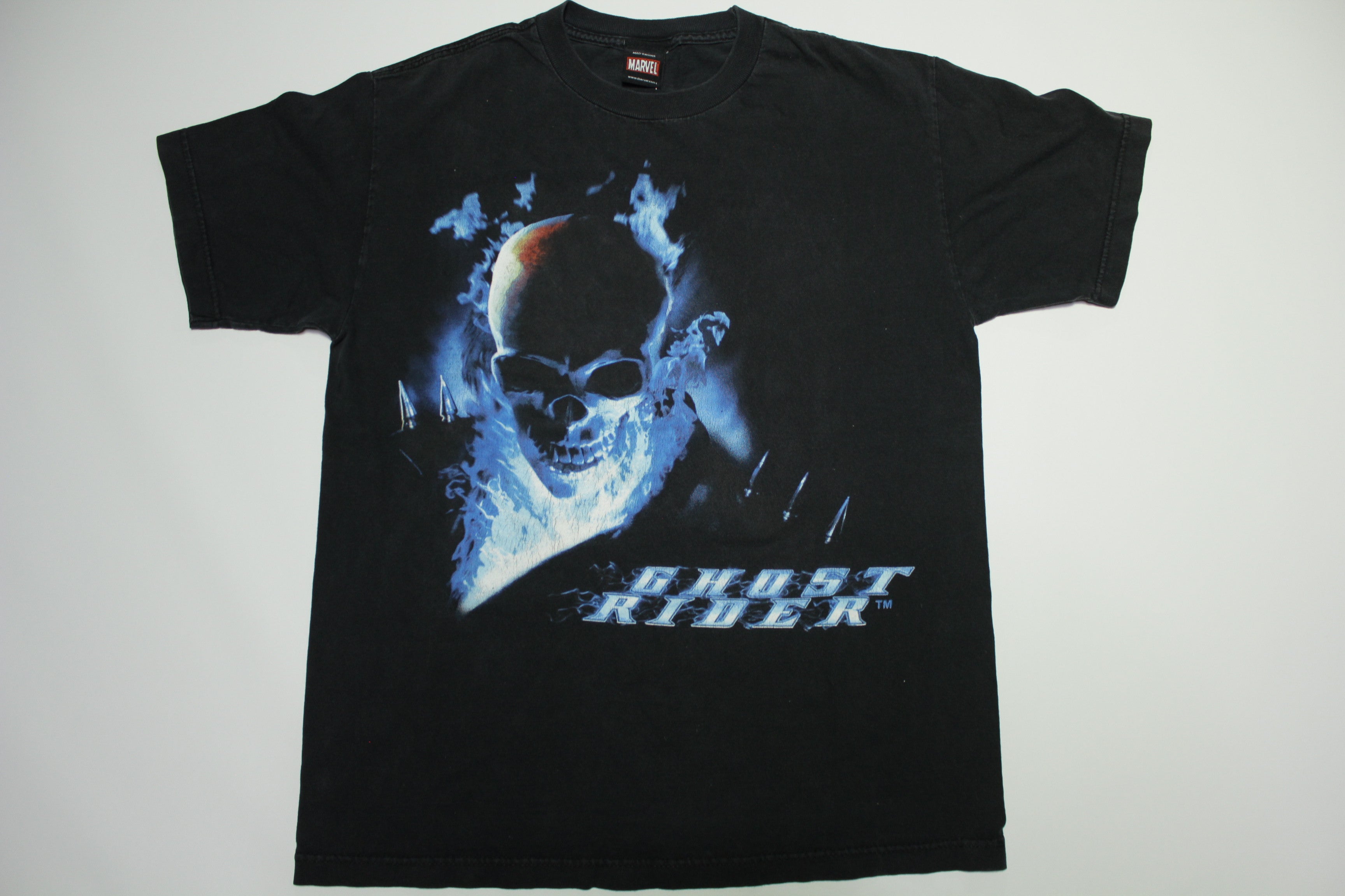 Ghost Rider Marvel Mad Engine Y2K Vintage 2000's Super Hero T