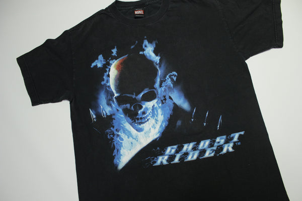 Ghost Rider Marvel Mad Engine Y2K Vintage 2000's Super Hero T-Shirt