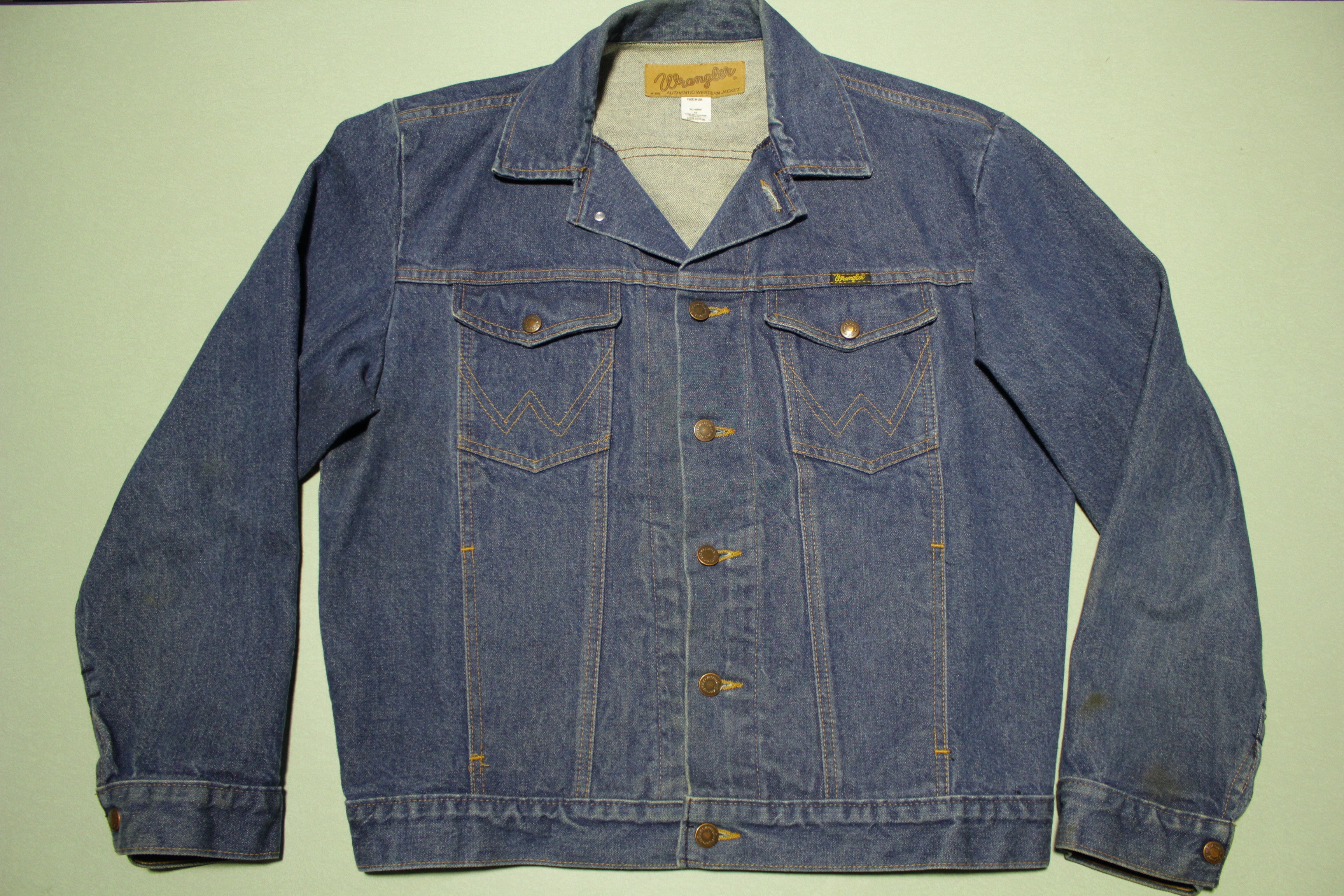 Wrangler Authentic Western Jean Jacket Vintage 80's Denim Coat