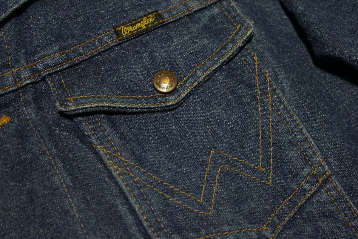 Wrangler Authentic Western Jean Jacket Vintage 80's Denim Coat