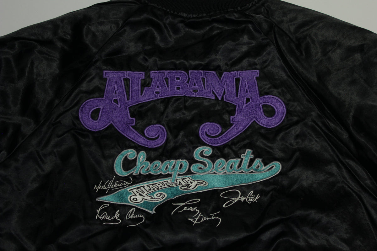 Alabama Vintage 90's Cheap Seats Embroidered Autographs 1994 Concert Tour Satin Jacket