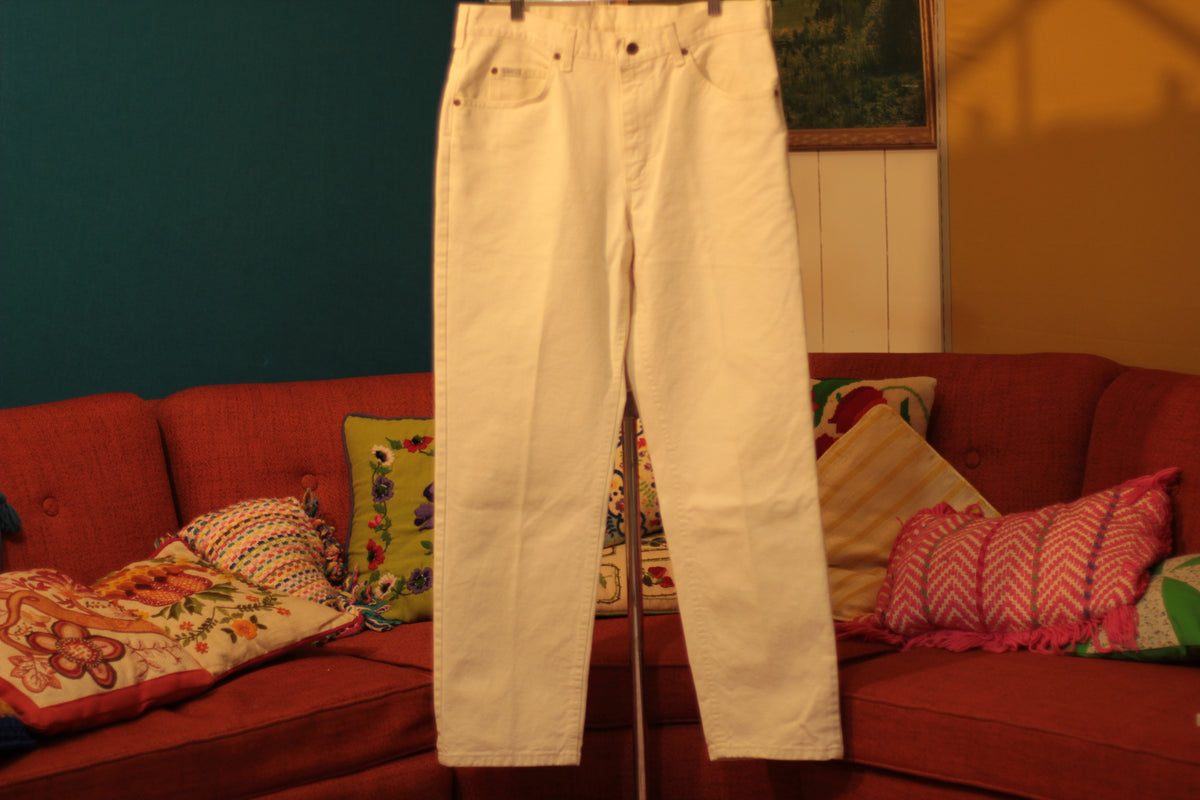 White Lee Jeans 1980's Made In USA 34 Waist.