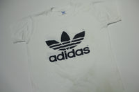 Adidas Vintage 80's Made In USA White Trefoil Logo Stained T-Shirt