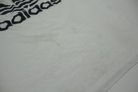 Adidas Vintage 80's Made In USA White Trefoil Logo Stained T-Shirt