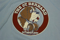Ski Schweitzer Sandpoint Idaho Vintage 80's St. Bernard Crewneck Sweatshirt