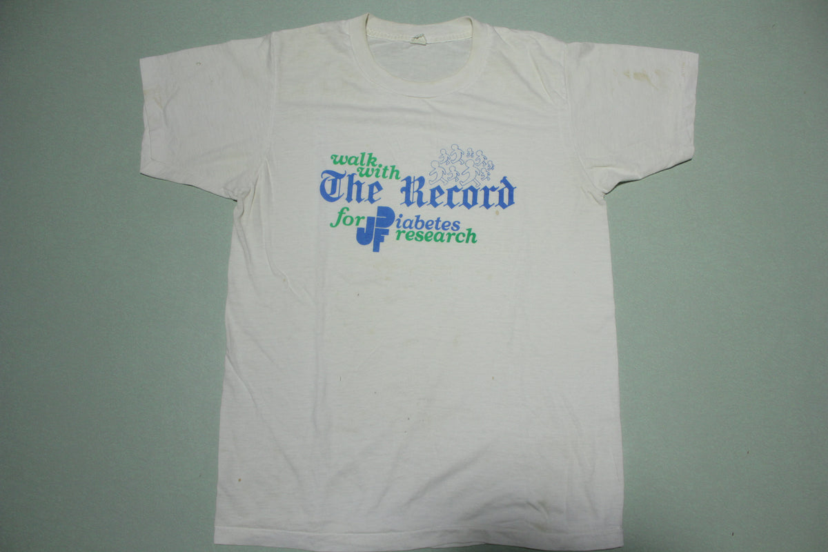 Walk With the Record Diabetes Research Vintage 80's T-Shirt