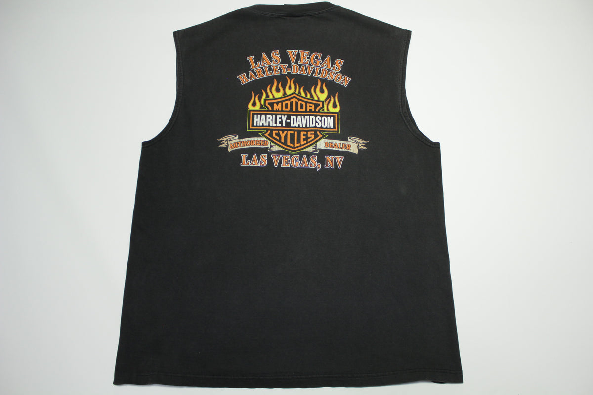 Harley Davidson Y2K Las Vegas Motorcycle Muscle T-Shirt
