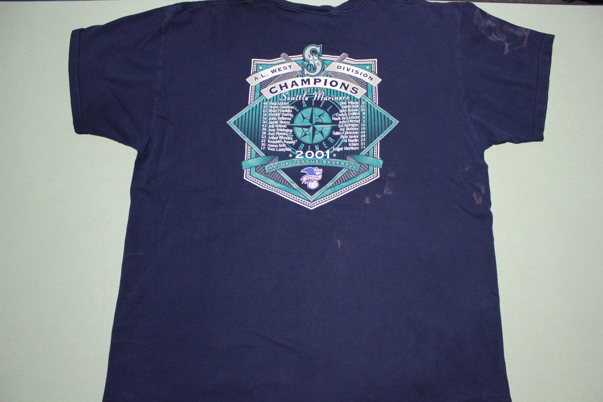 Seattle Mariners 2001 West Division Champs Vintage FOTL T-Shirt